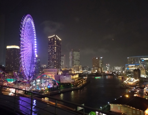 Night view from the exhibition hall small